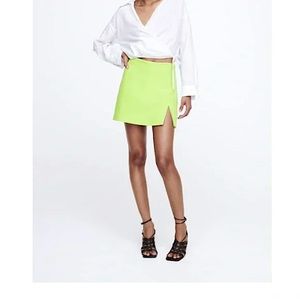 Zara lime green skort Small